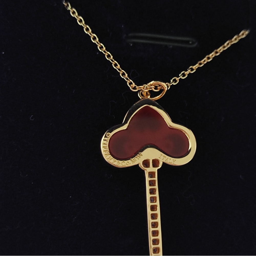 Tiffany & Co. 18K Gold Crown Key Pendant Necklace - Picture 8 of 10